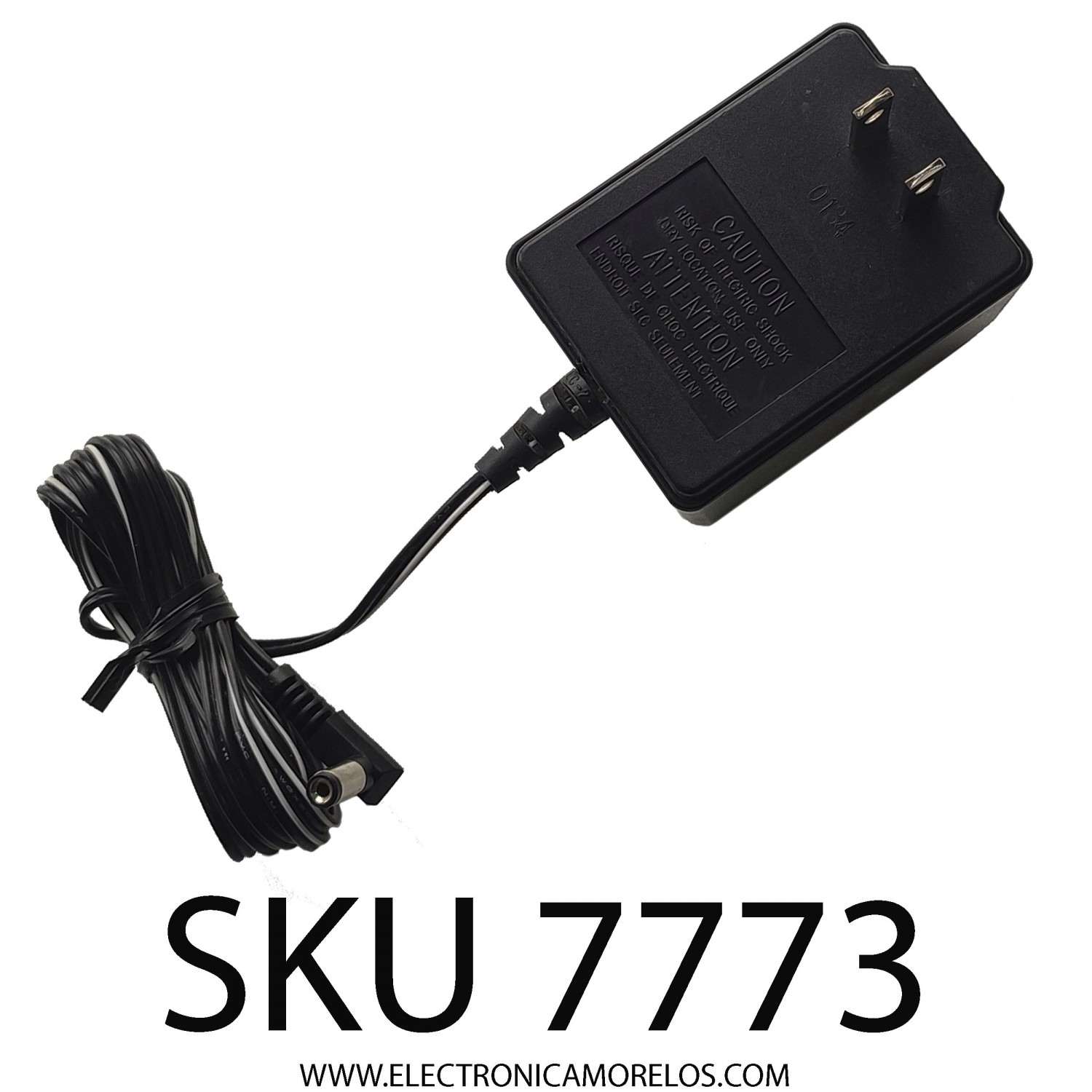 ADAPTADOR AC/DC TOSHIBA / NUMERO DE PARTE TAC-1981 / 410904OO3CT / INPUT: 120V AC 60Hz 6.5W / OUPUT: 9V DC 400mA	